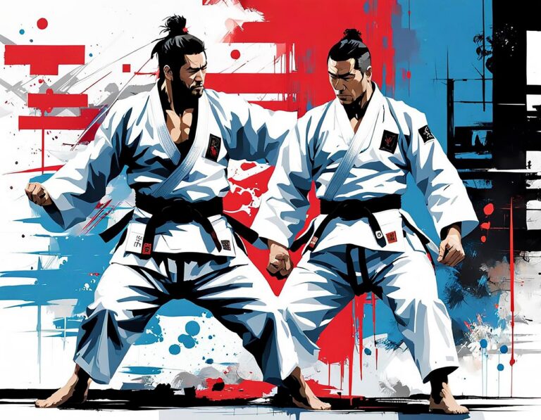 Two Martial Artists In Karate Uniforms – Wing Chun Vs Karate Comparison