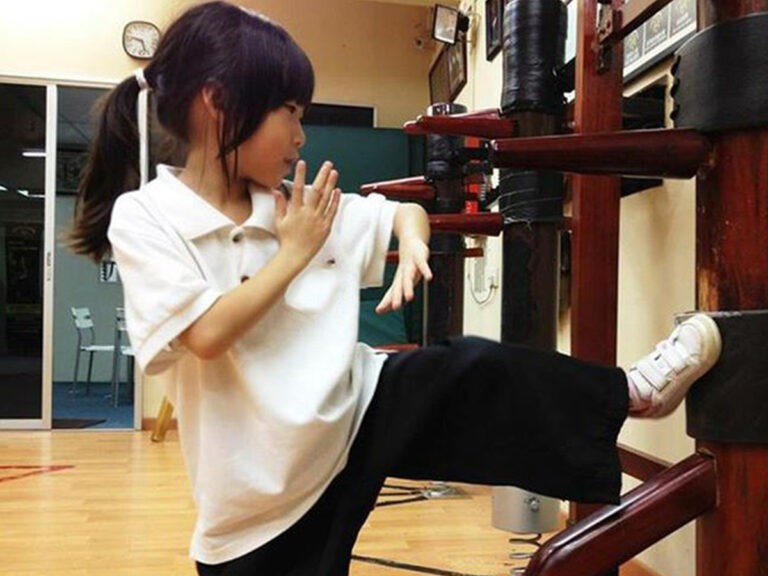 girl training at crawley wing chun
