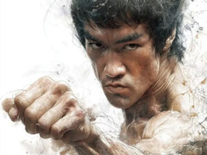 bruce lee punching using the correct wing chun stance